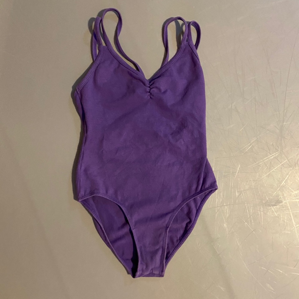 Sansha Purple leotard with cross straps Adult XS